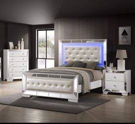Brand new queen bed nightstand chest $999.financing available no credit needed