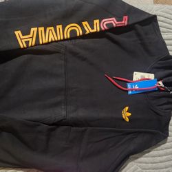 Adidas AS Roma Graphic Hoodie Sweatshirt Black Men’s Size Medium JF0403