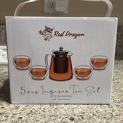 5 piece infuser tea set NEW IN BOX