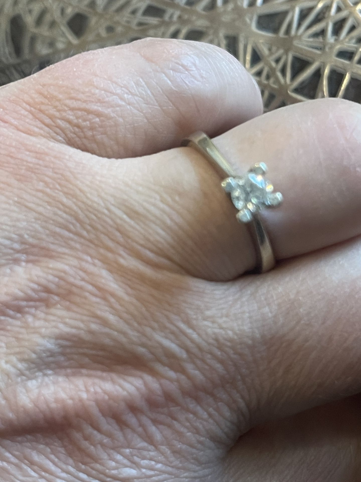 Dimond 0.5 Carat And 18 Carat Gold Ring In Good Condition