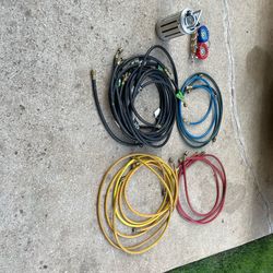 Charging hoses and cooler