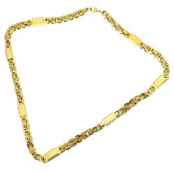 Brand New Stainless Steel Ion Plated Set Byzantine 8mm Necklace Size: 23" Bracelet Size : 9"