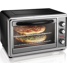 Hamilton Beach 31107D Convection Countertop Toaster Oven with Rotisserie, Extra-Large, Black and Stainless