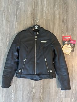 Women’s Icon Hella Leather Motorcycle Jacket - LIKE NEW