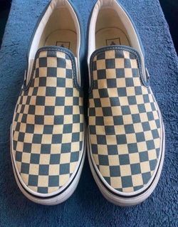 Men’s light Blue checkered vans size 10.5