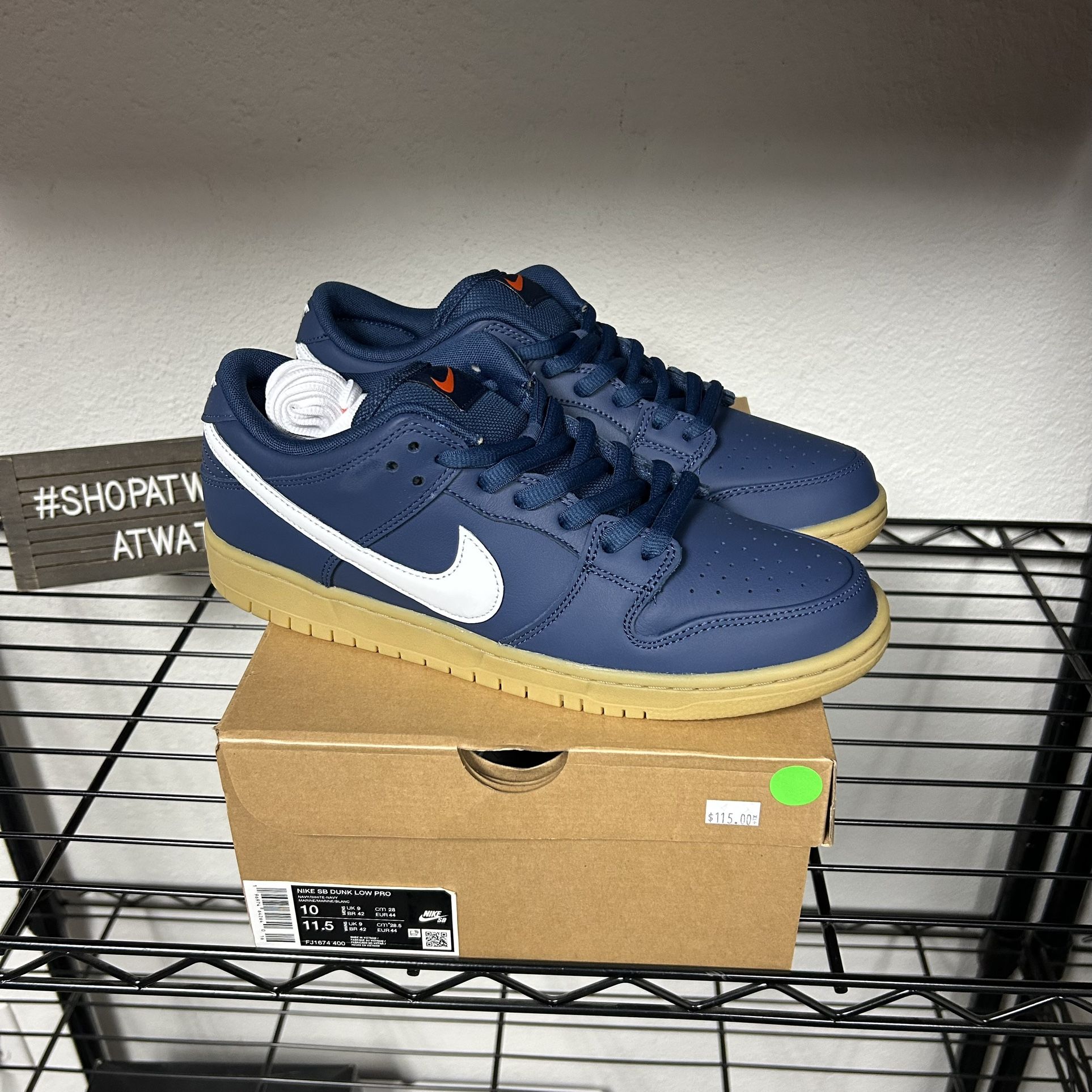 Size 10M - Nike Dunk Low SB “Navy Gum”