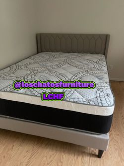 New Queen size bed frame with mattress