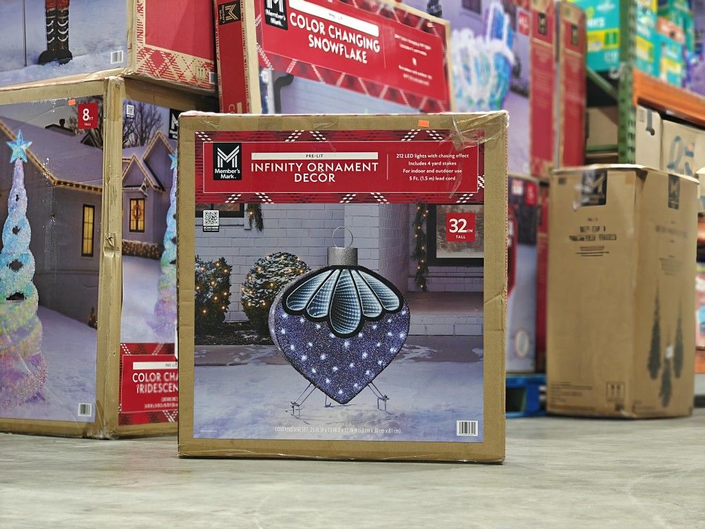 Infinity Ornament Christmas Decor Silver