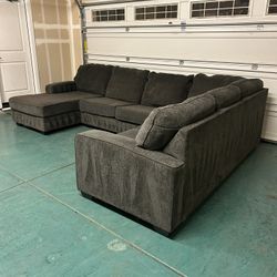 Grey 3-Piece U-Shape Sectional (Delivery Available)