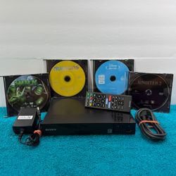 Sony BDP-S1700 Blu-ray Player w/ Remote, Power Adapter, HDMI and 4 Movies