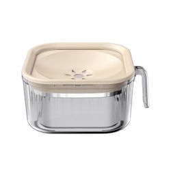 86oz Dog Water Bowl 2.5L No Spill Water Bowl for Dogs, Spill Proof Slow Water Feeder Bowl for Small Medium Dogs, Large Capacity No Splash Transparent 