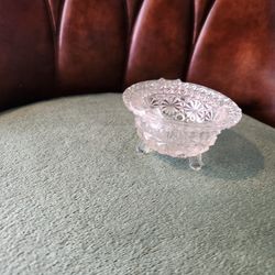 Footed Crystal Ashtray 