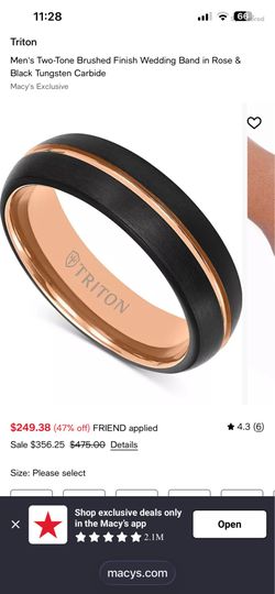 MENS TRITION RING - NEVER WORN STILL IN BOX