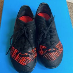 Adidas Black & Neon Orange Cleats