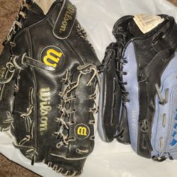 2 Baseball  Gloves 