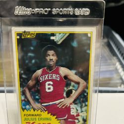 1981 Topps Basketball Julius Erving 76ers Basketball Card Vintage