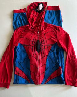 Marvel Spider-Man hooded one-piece pajamas, boys' size 10/12