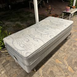 Twin size bed with mattress 