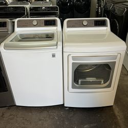 ✨🧺 Beautiful LG Top Load Electric Washer & Dryer Set! 🧺✨