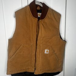 Vintage Carhartt Quilted Canvas Vest XL 