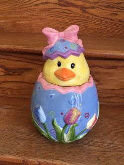 Easter Chick Cookie Jar 