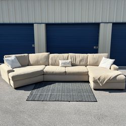 Beige Alan White Sectional Retail: $6,00 Free Delivery & Installment