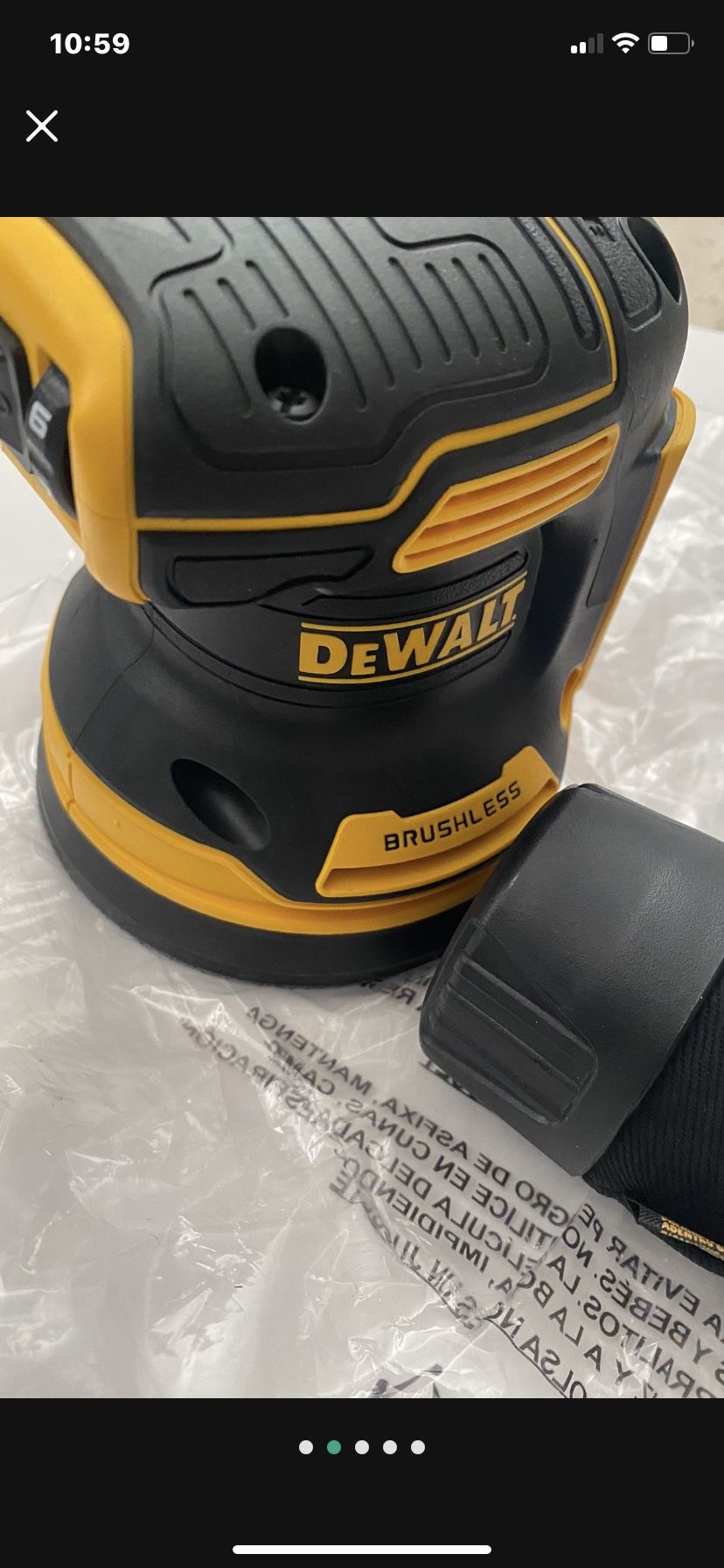 DEWALT 20 V MAX XR ORBIT SANDER VARIABLE SPPED NEW $100 FIRM