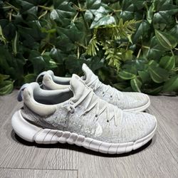 Nike Free Run 5.0 Flyknit Women 6.5 Gray Lightweight Running Shoes 