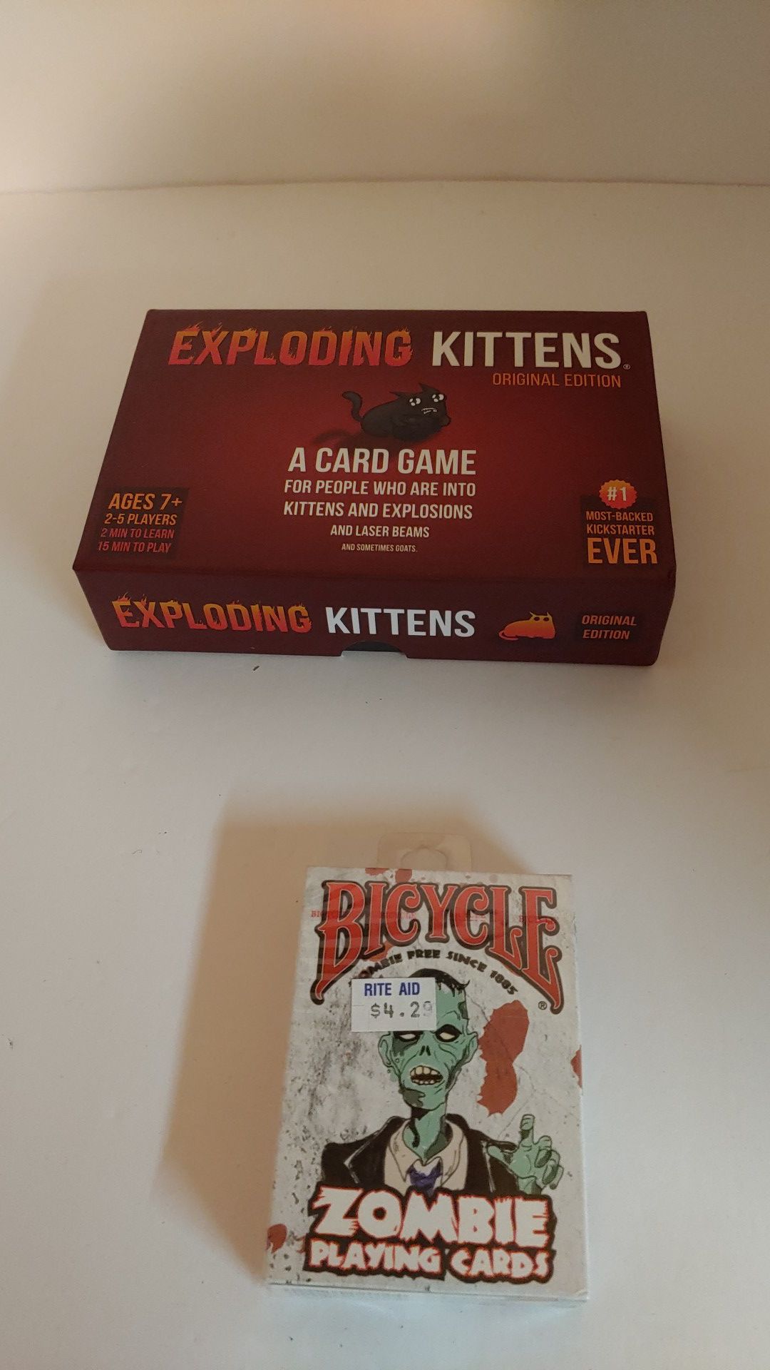 Exploding kittens and zombie cards