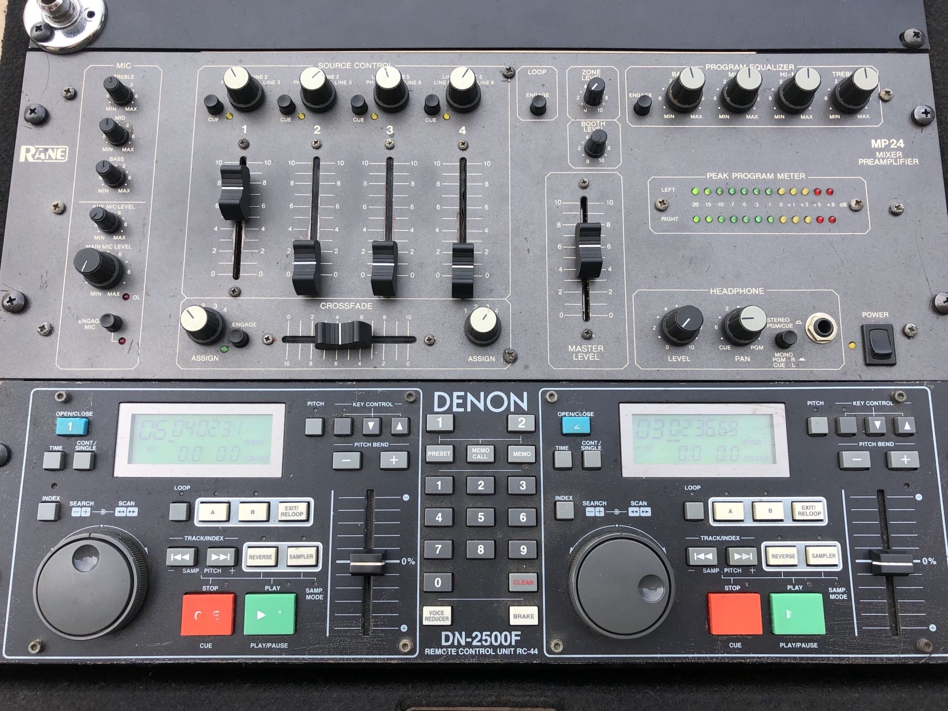 DJ SYSTEM FOR SALE with Rane Mixer and Denon Dual CD Player!! Works Great!