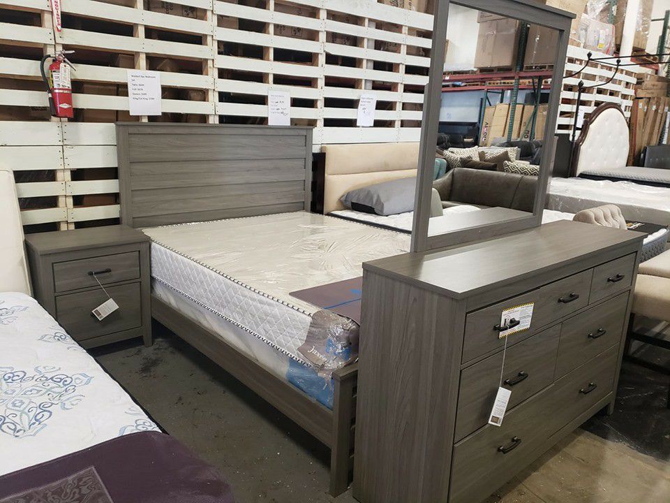 New 4pc queen size bedroom set tax included free delivery