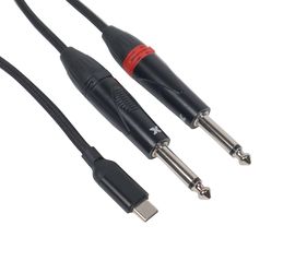 ProX XC-USBC2TS03 USB-C to Dual 1/4" TS Audio Cable - 3 Feet