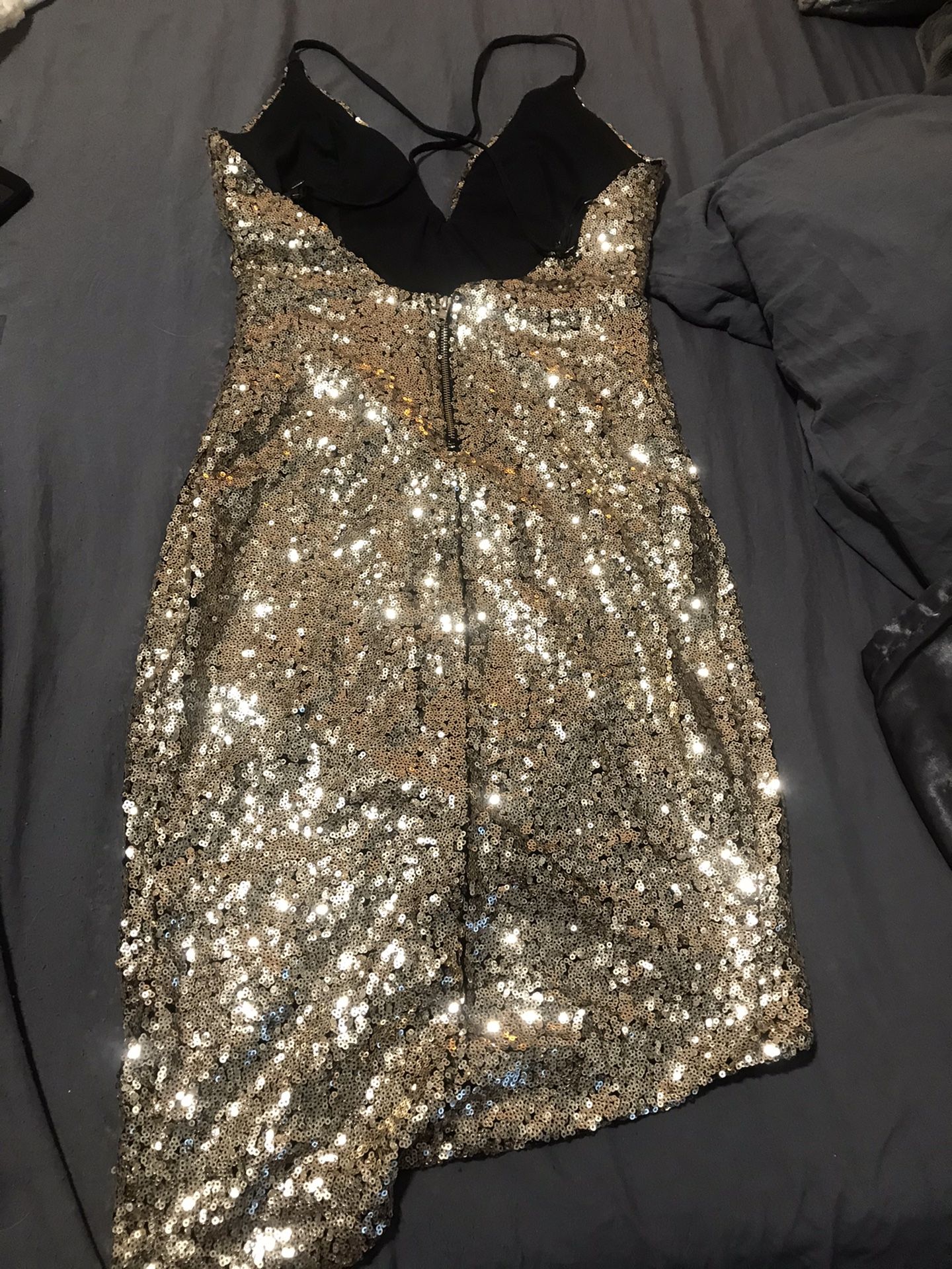 Sequence gold small dress