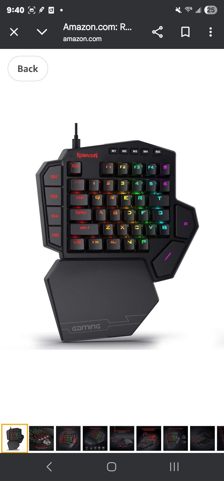 Redragon K858 Wired One Handed RGB Mechanical Keyboard