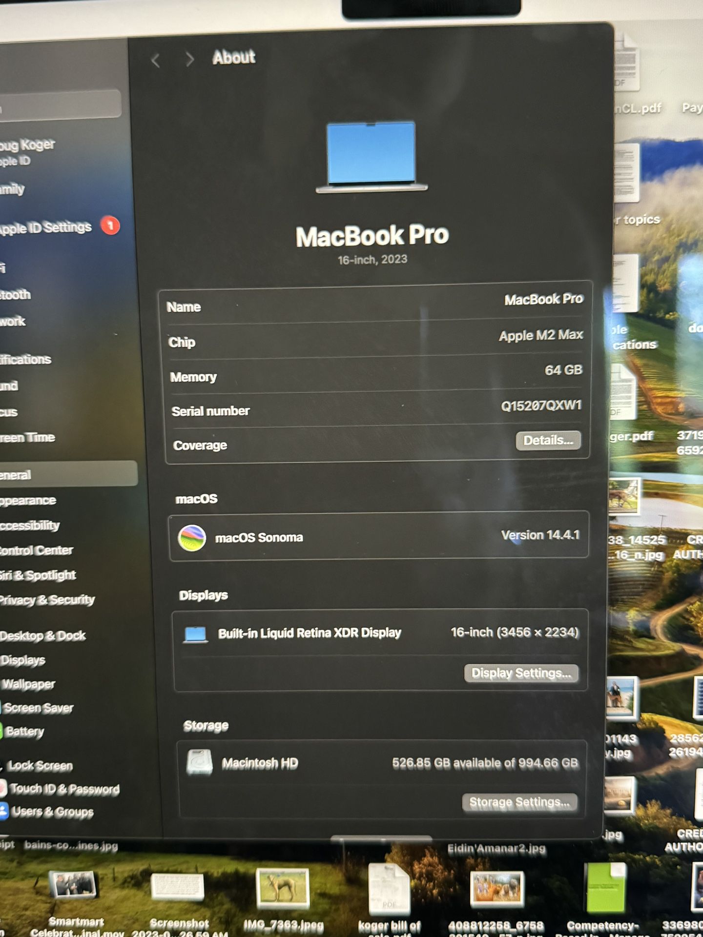 2023 16” Macbook Pro M2 Max, 64gb Memory, 1TB