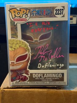 Signed Doflamingo Funko Pop #2237 w/ COA (One Piece)