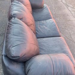 Black Leather Couch  