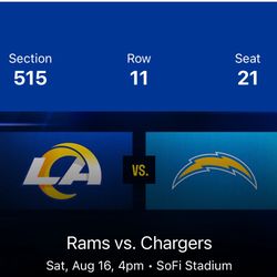 NFL Preseason Los Angeles Rams Vs Los Angeles Chargers Sat Aug 16 4pm