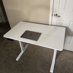 White Electric Standing Desk