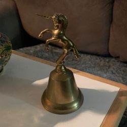 Vintage Brass Unicorn Bell, Collectible