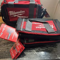 New 15” Milwaukee Packout Tool Bag (2 available) Price Is For Each