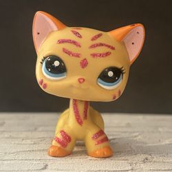 littlest pet shop lps glitter shorthair cat #2118