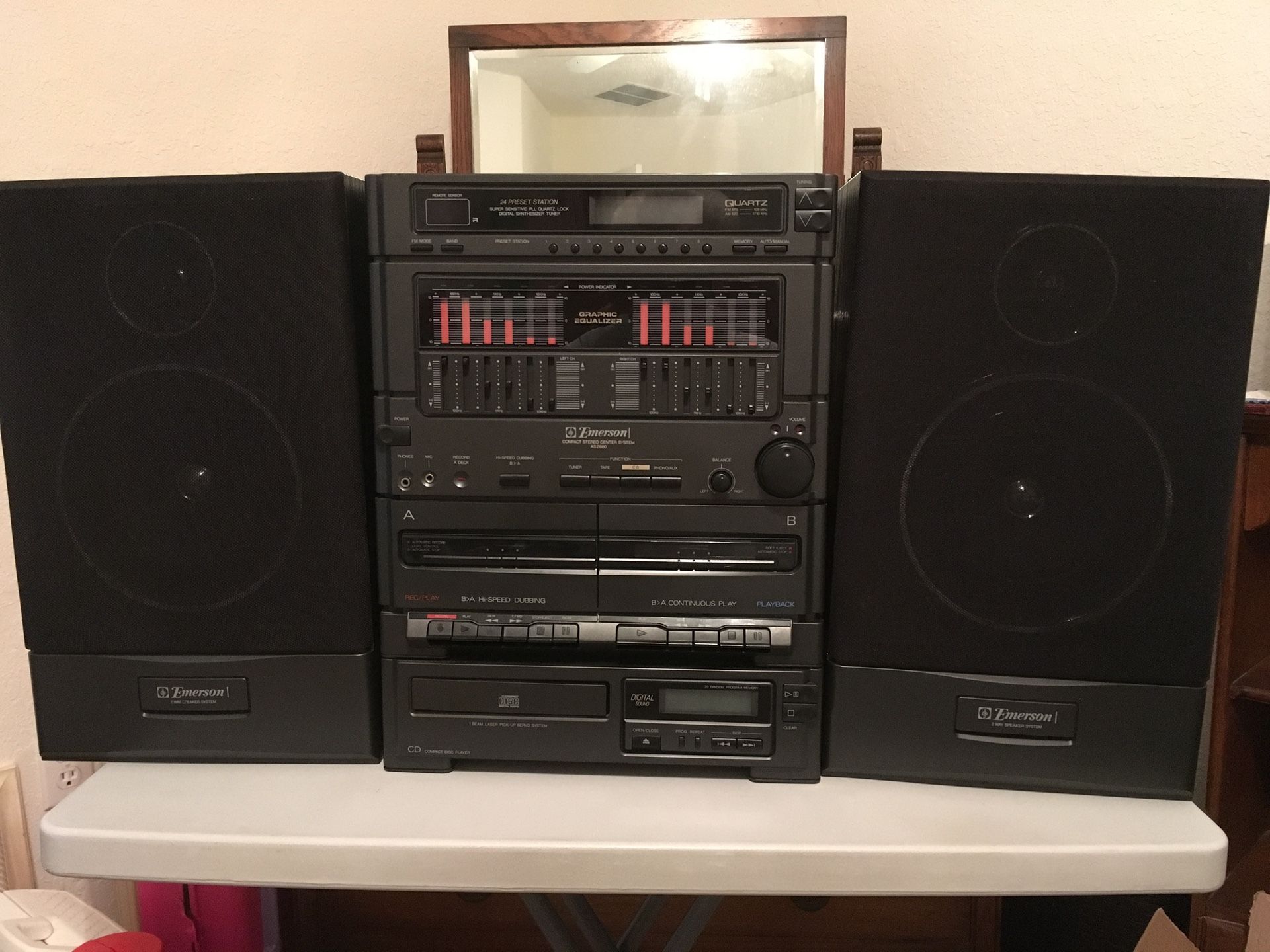 Emerson Compact Stereo Center System plus Other Cassette Players