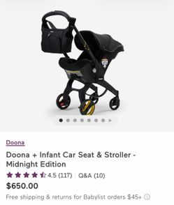 Doona + Infant car seat & stroller -midnight edition