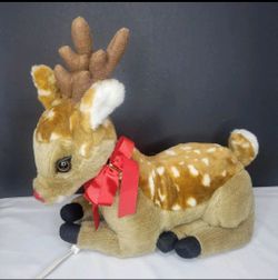 Vtg 90's  Santa's Best Holiday Reindeer w/ Moving Head