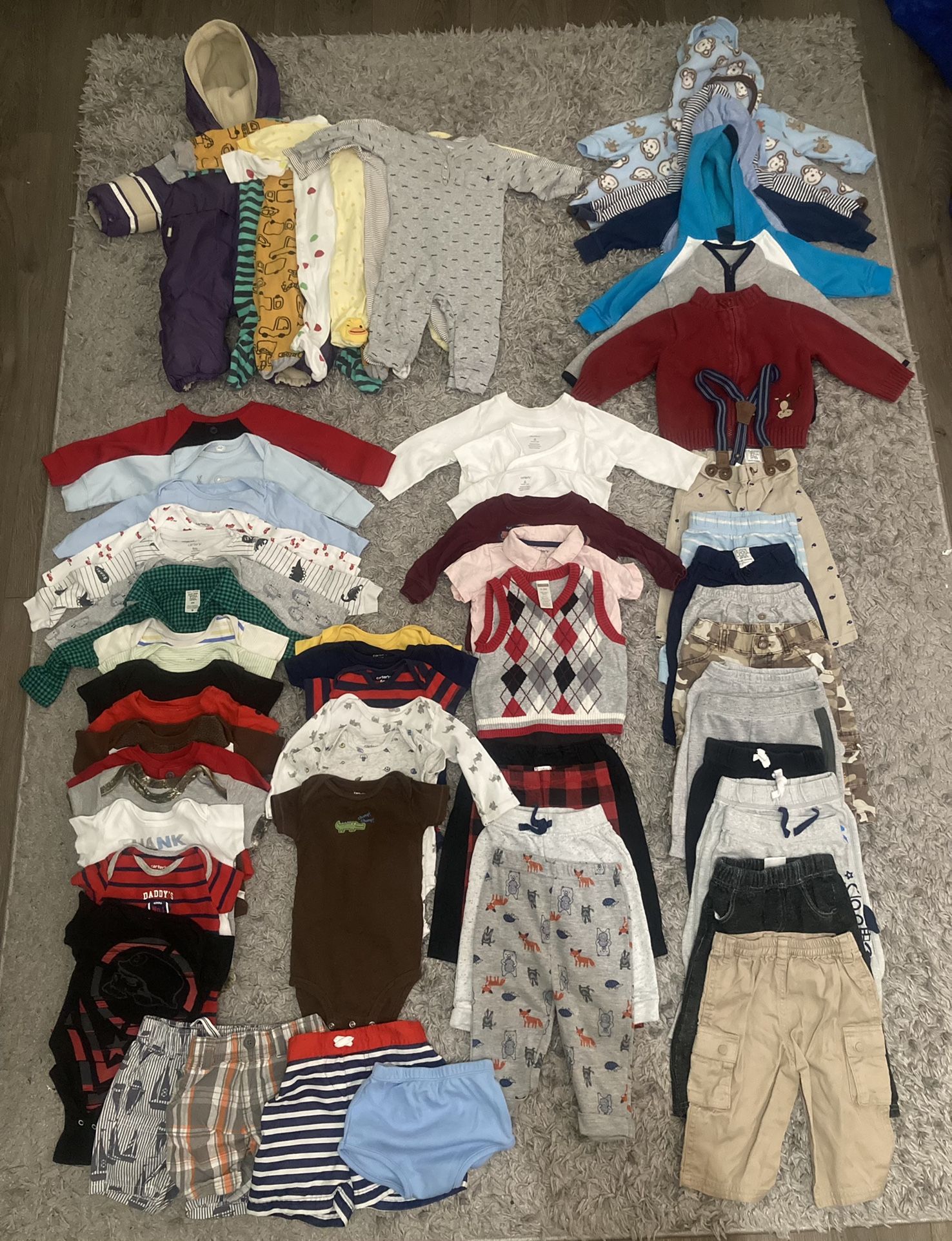 Baby Boy Clothing Lot 6-9 Months (63 Pieces)