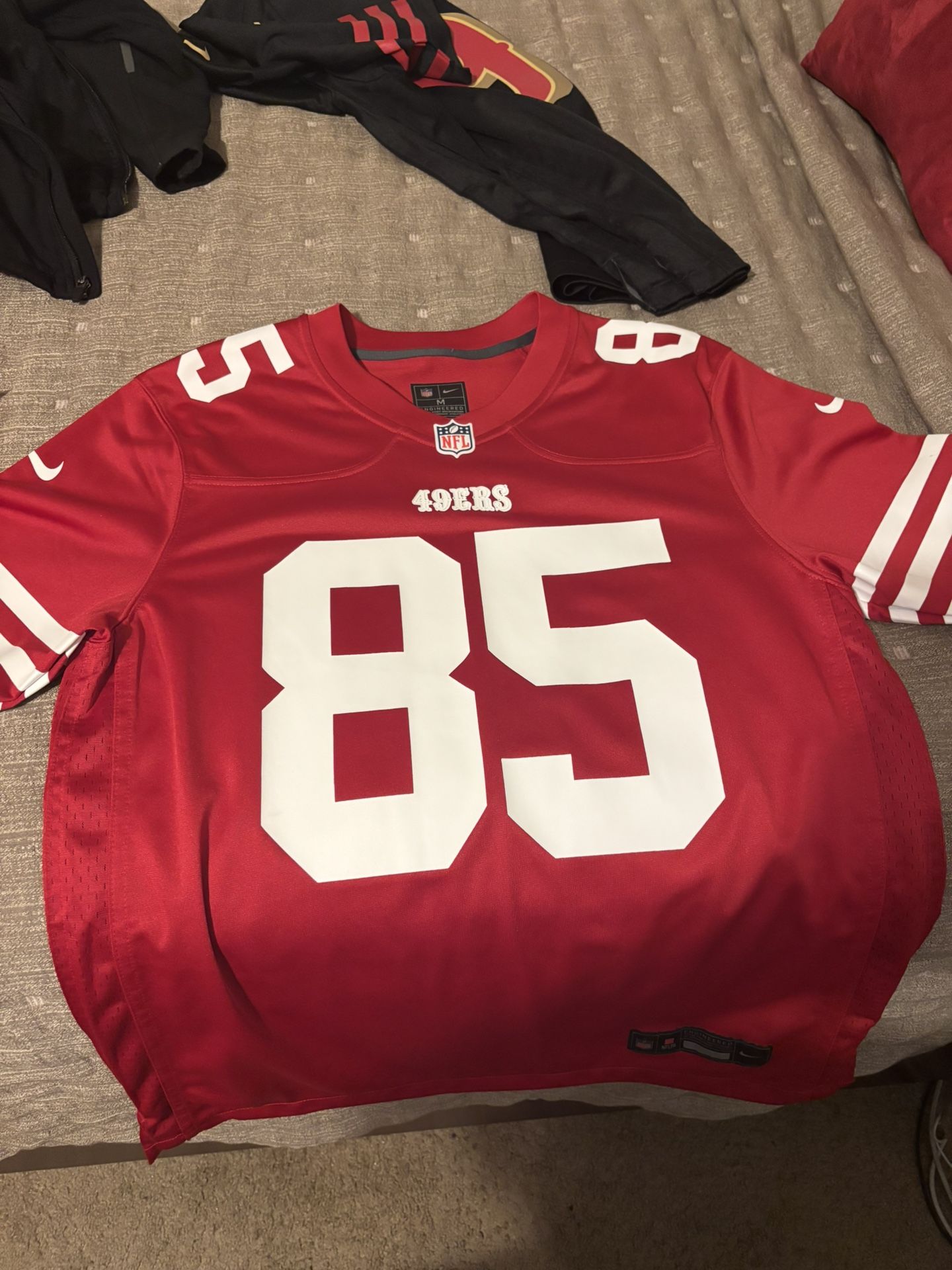 George Kittle Size Medium Authentic Jersey And Niner Jacket 
