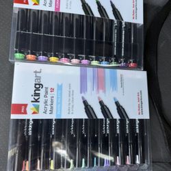 New acrylic paint markers king art 12 color set