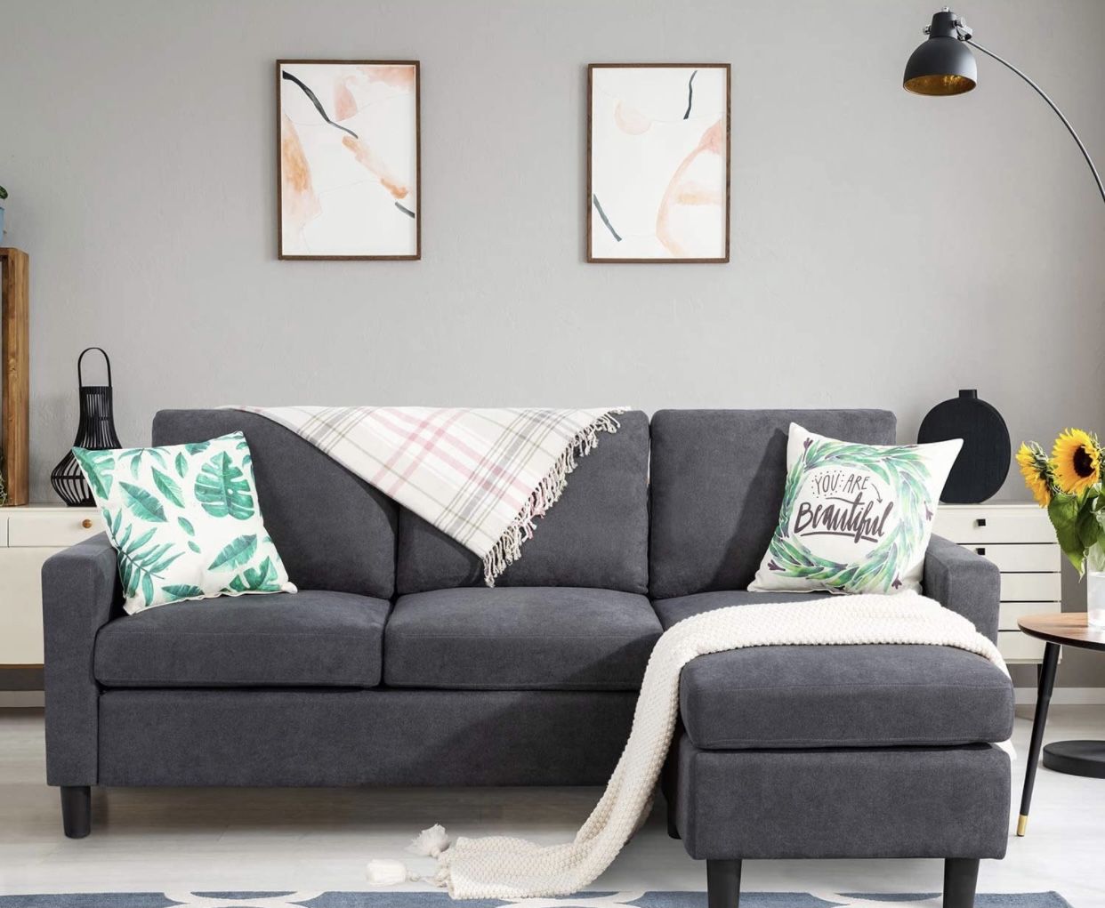 SALE! NEW DARK GREY SECTIONAL SOFA