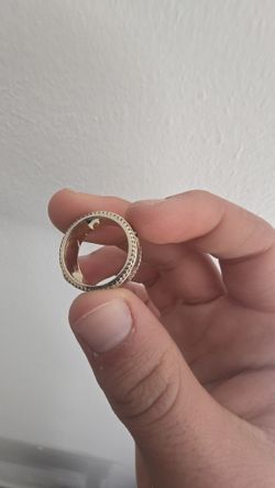 Icelink Sterling Stainless Steel Gold Plated Ring